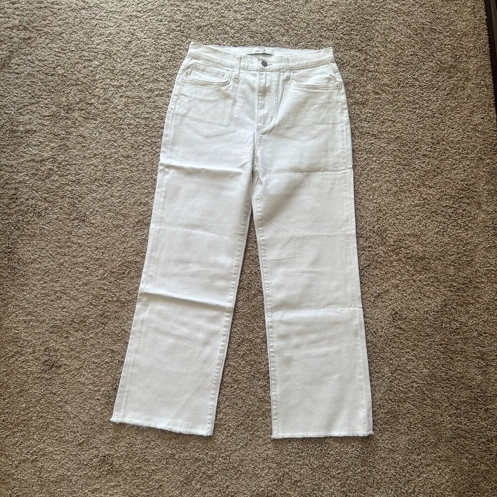 JOE'S JEANS White Cotton Straight-Leg Pants – Size 38 | 100% Cotton